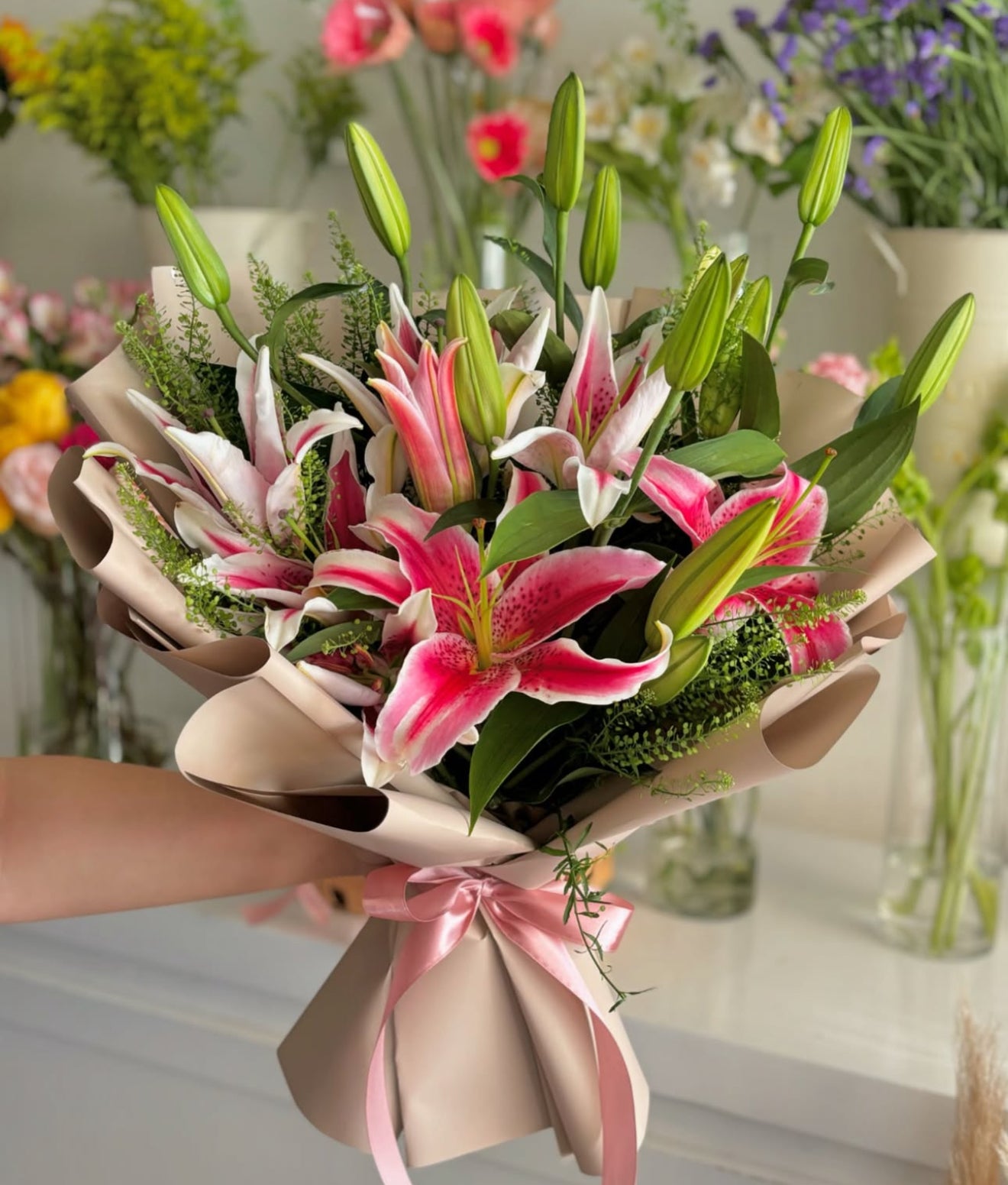 10+ Lilies Flower Bouquet Eternal love - Lily Bouquet - Gilbert Arizona Florist – The Floristry