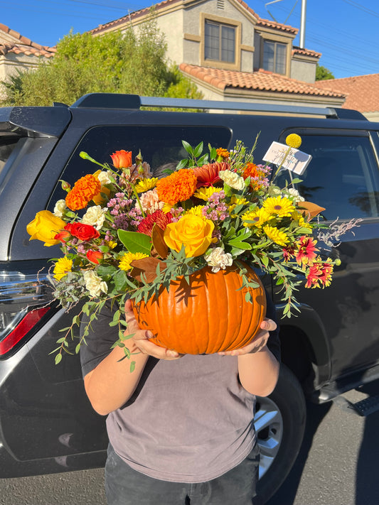 Surprised Pumpkin Centerpiece