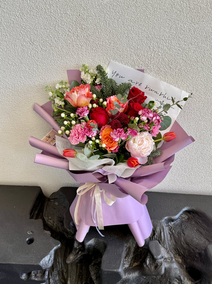 Spring Mix Bouquet - Wrapped bouquet